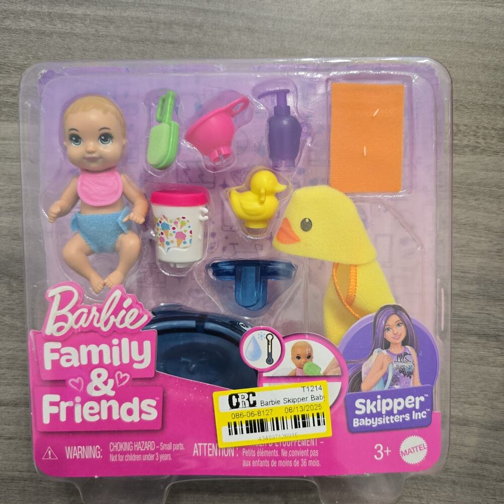 Barbie Skipper Babysitters Inc. Feeding and Bath-Time Playset with Color-Change